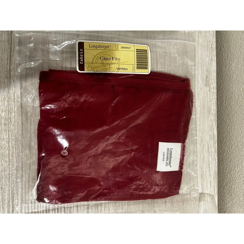 Longaberger Liner CARD FILE paprika‎ red NEW